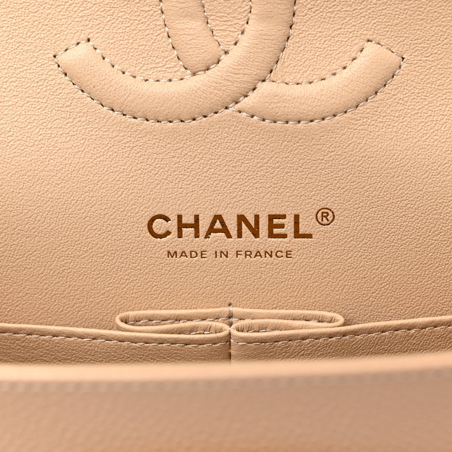 Chanel Caviar Quilted Medium Double Flap Beige Clair 6 of 9