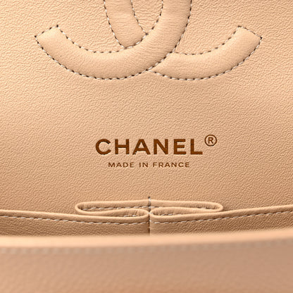 Chanel Caviar Quilted Medium Double Flap Beige Clair 6 of 9