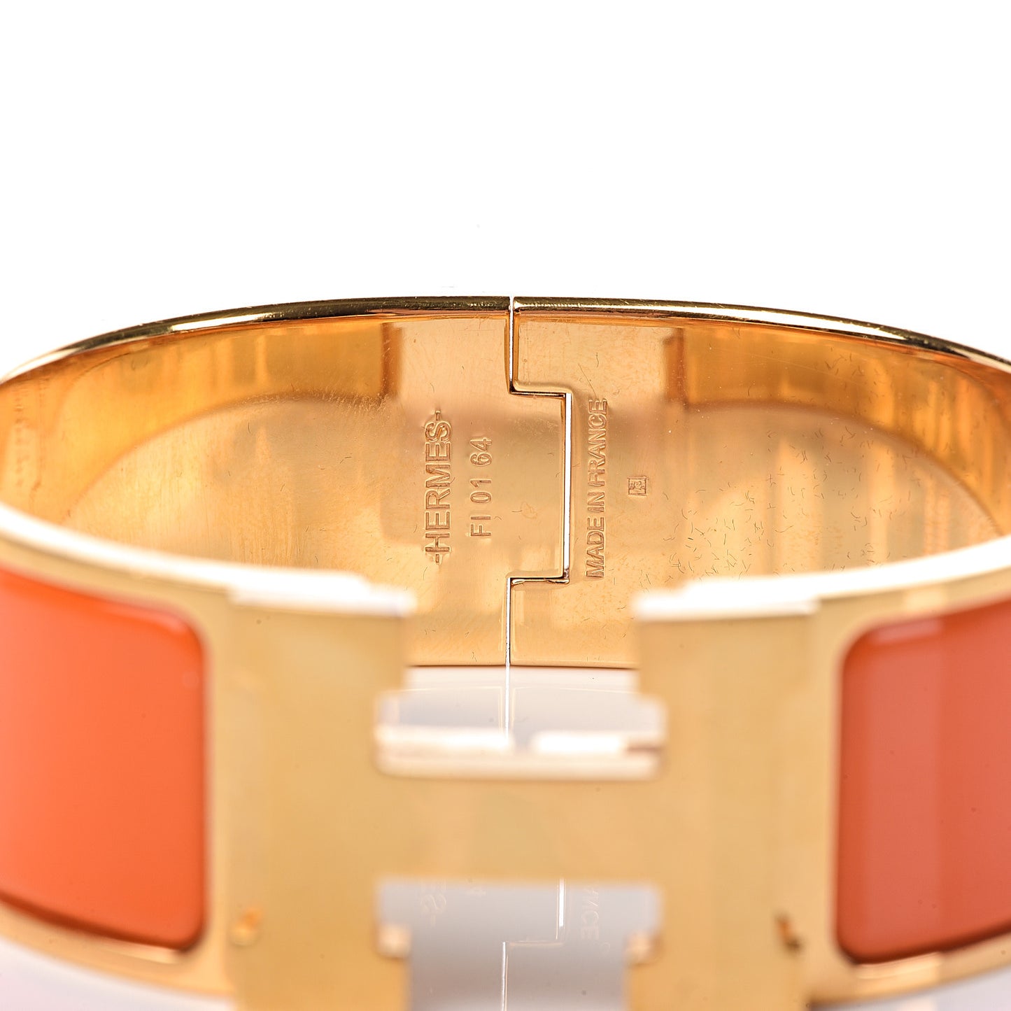 Enamel Wide Clic Clac H Bracelet PM Orange