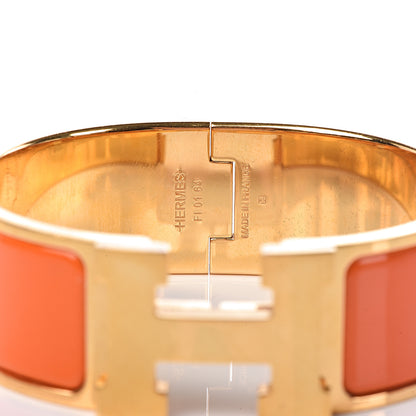 Hermes Enamel Wide Clic Clac H Bracelet PM Orange 4 of 5