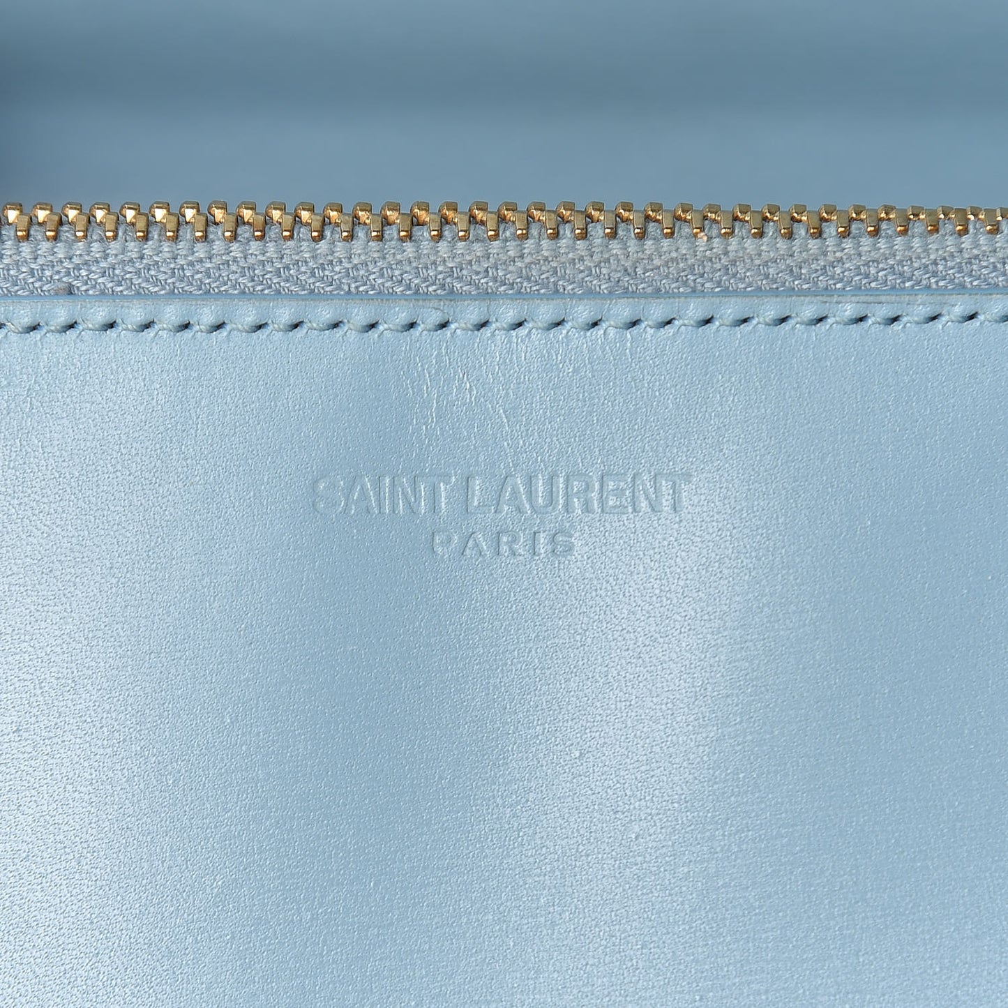 Calfskin Classic Large Marquage Flap Wallet Blue