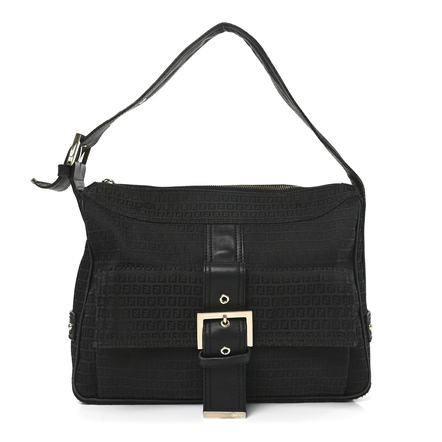 Zucchino Vitello Shoulder Bag Black