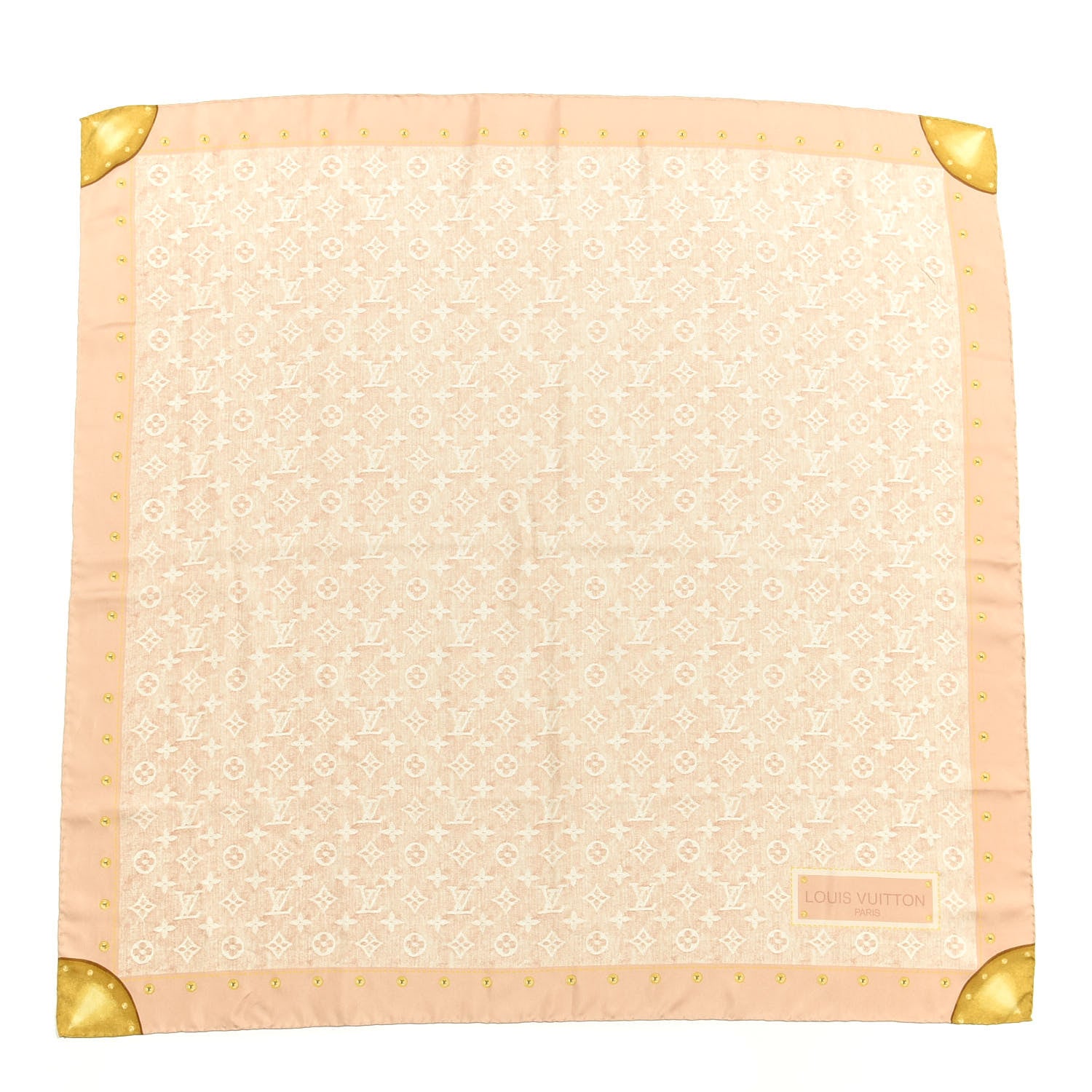 Louis Vuitton Silk Monogram Denim Bandana Scarf 1 of 3