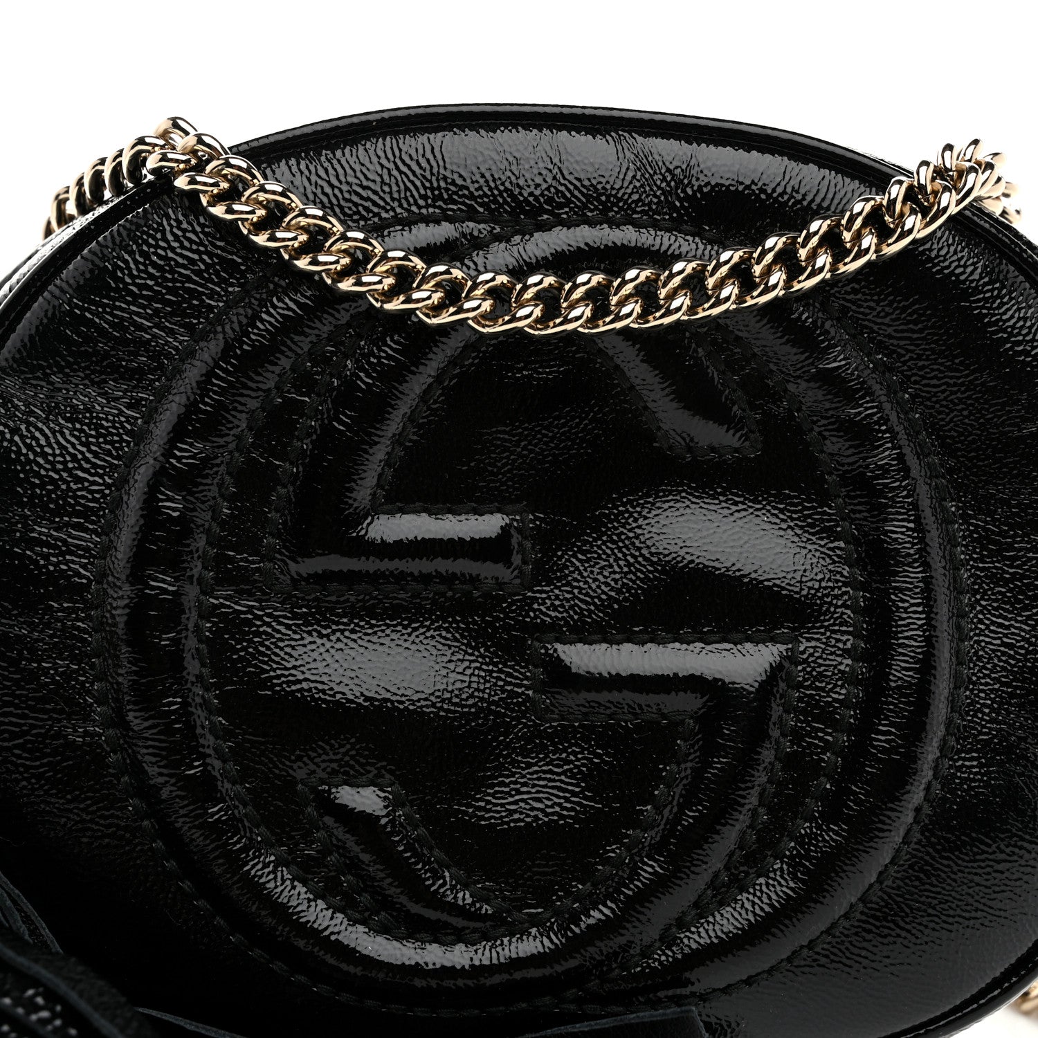 Gucci Patent Mini Soho Chain Bag Black 8 of 10