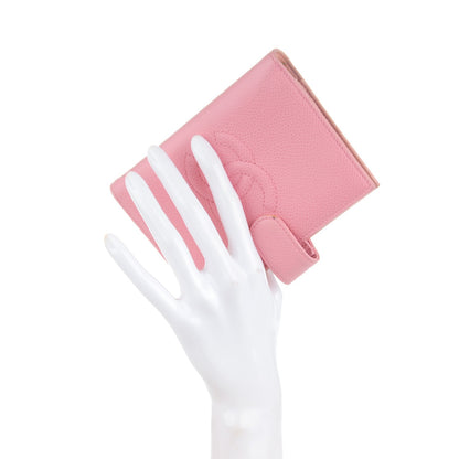 Chanel Caviar CC Small Ring Agenda Planner Pink 2 of 9