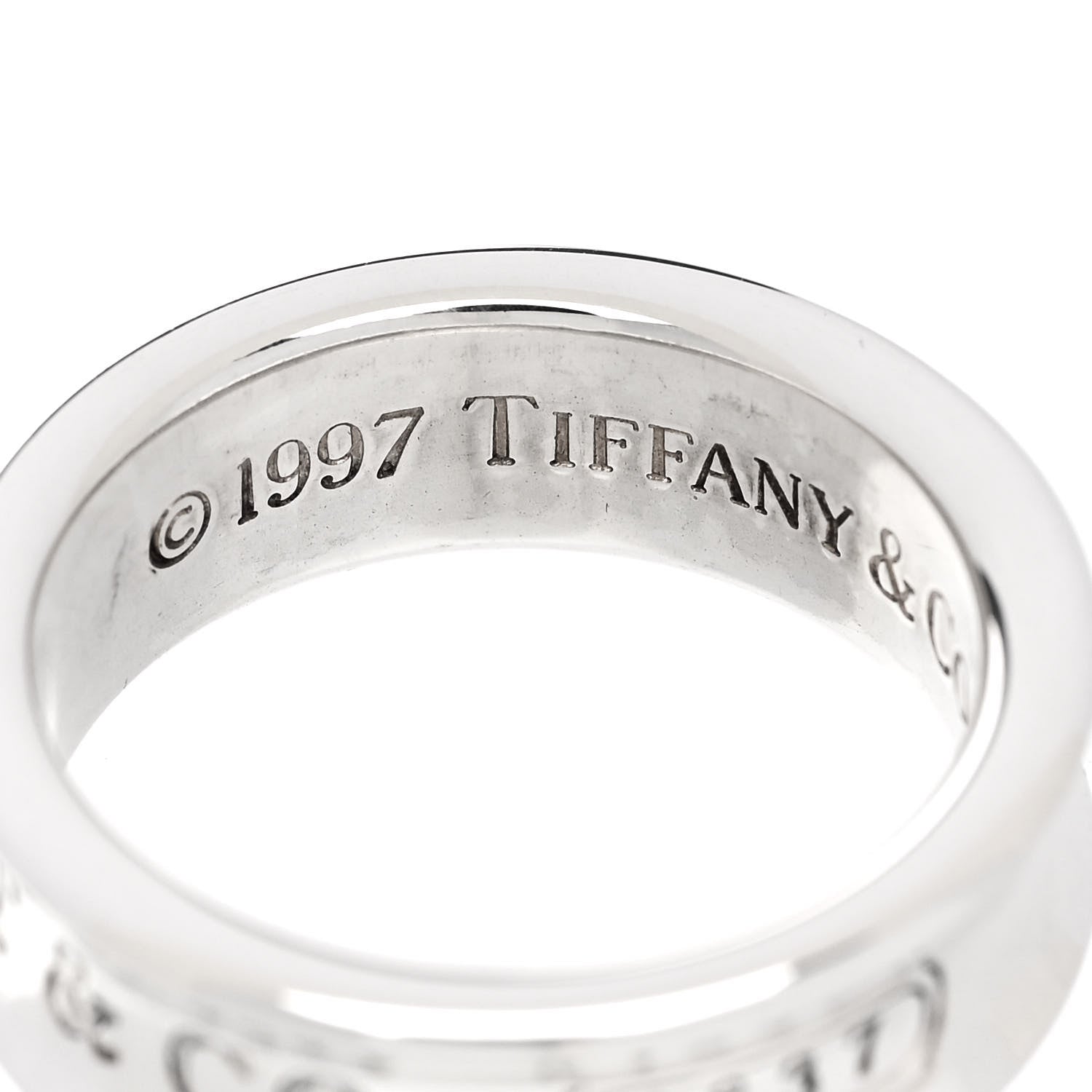 Tiffany Sterling Silver 1837 Band Ring 54 7 4 of 5