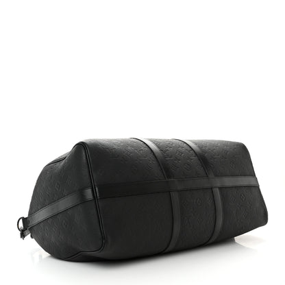 Louis Vuitton Taurillon Monogram Keepall Bandouliere 50 Black 4 of 18