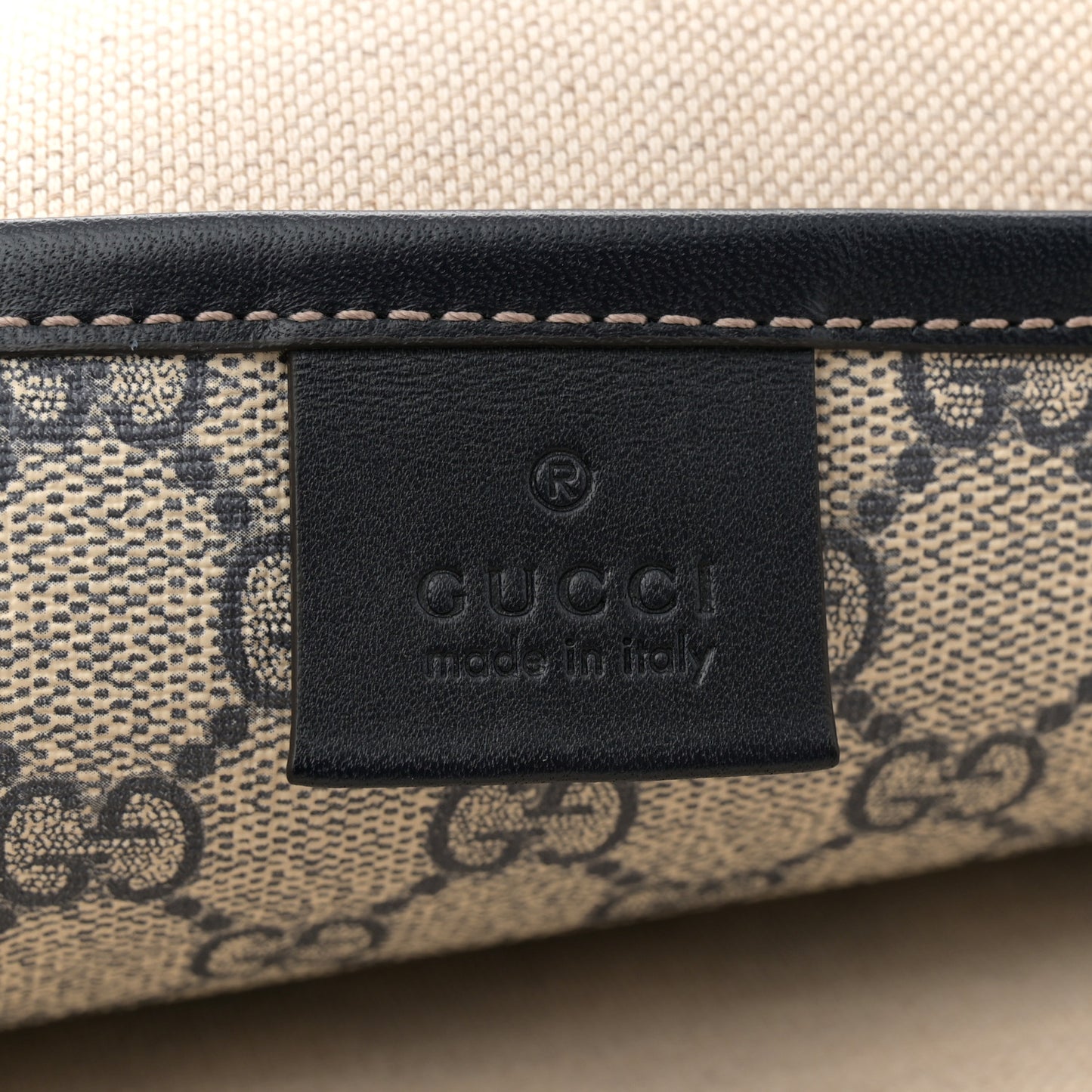 GG Plus Monogram Medium Signature Web Loop Tote Navy