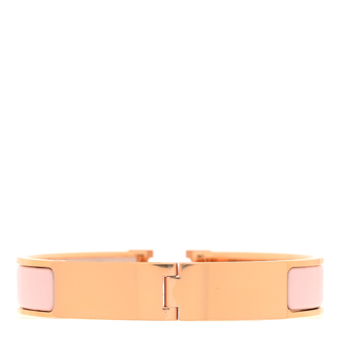 Enamel Narrow Clic Clac H Bracelet GM Rose Candeur