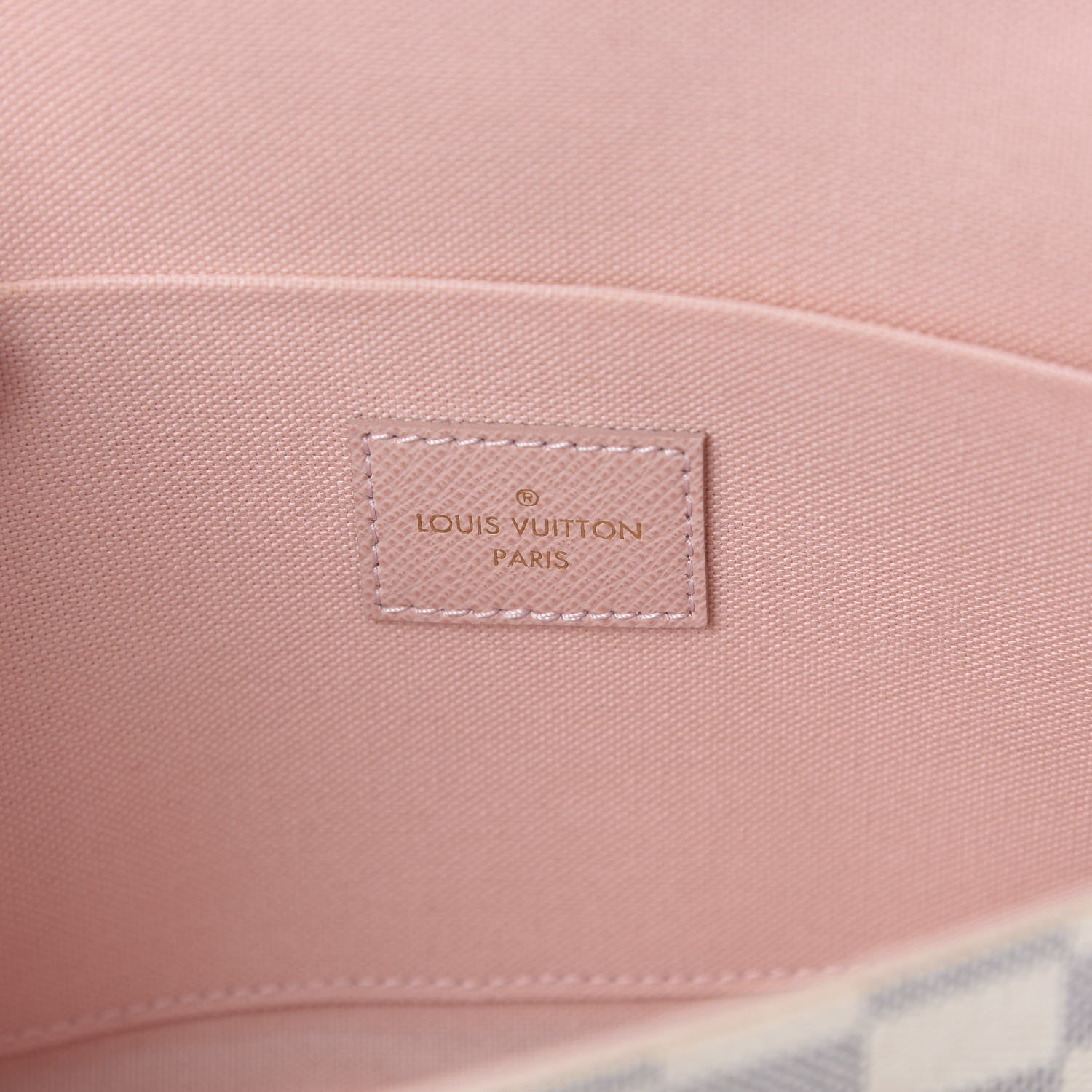 Louis Vuitton Damier Azur Pochette Felicie Chain Wallet Rose Ballerine 8 of 14