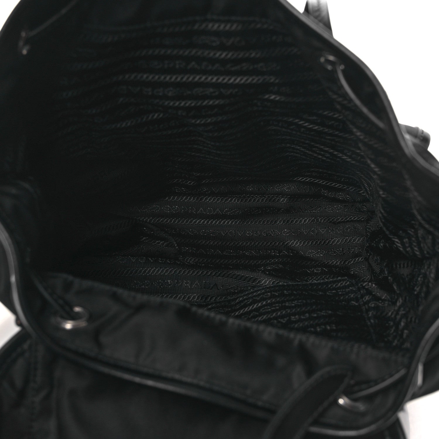 Prada Tessuto Nylon Soft Calfskin Backpack Black 4 of 10
