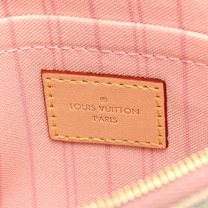Louis Vuitton Damier Azur Neverfull MM GM Pochette Rose Ballerine 6 of 6