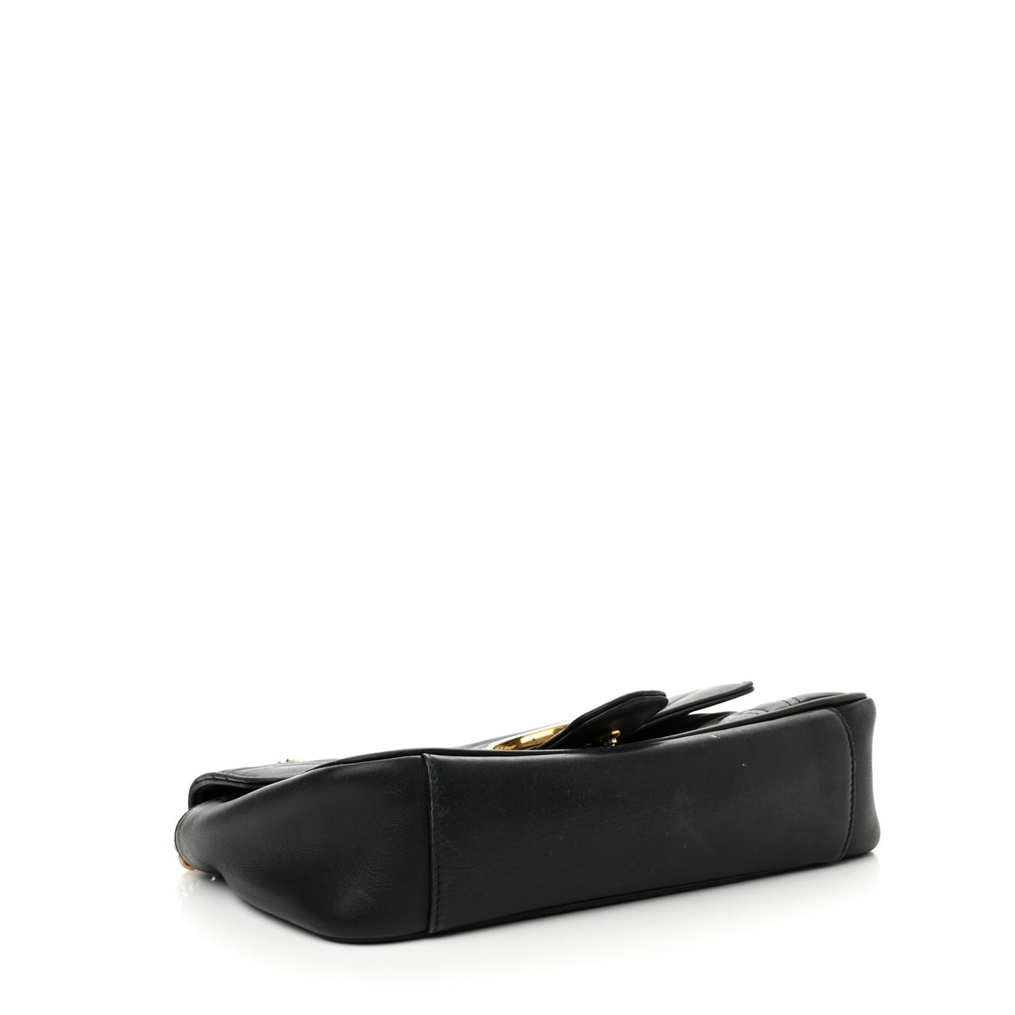 Calfskin Matelasse Small GG Marmont Shoulder Bag Black