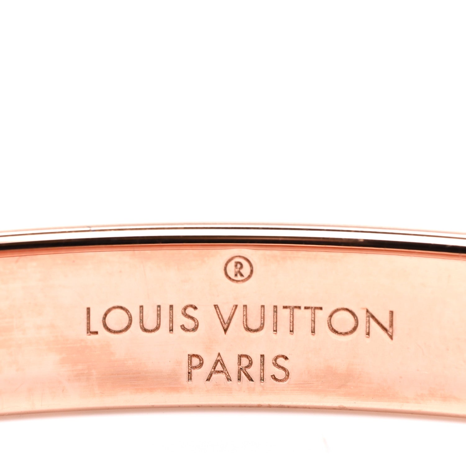 Louis Vuitton Brass Monogram Nanogram Cuff S Gold Pink 4 of 6