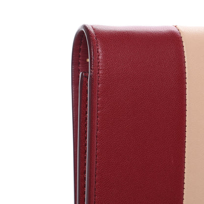 Celine Smooth Lambskin Frame Evening Chain Clutch Ruby Nude 13 of 13