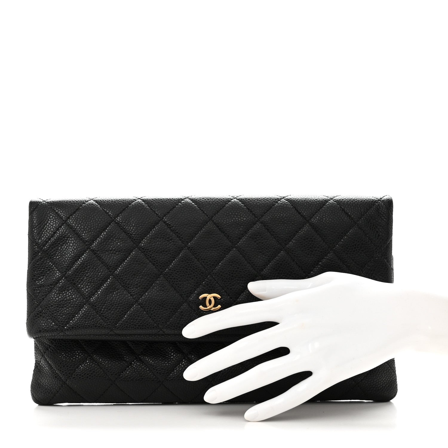 Chanel Caviar Quilted CC Beauty Clutch Black 2 of 11