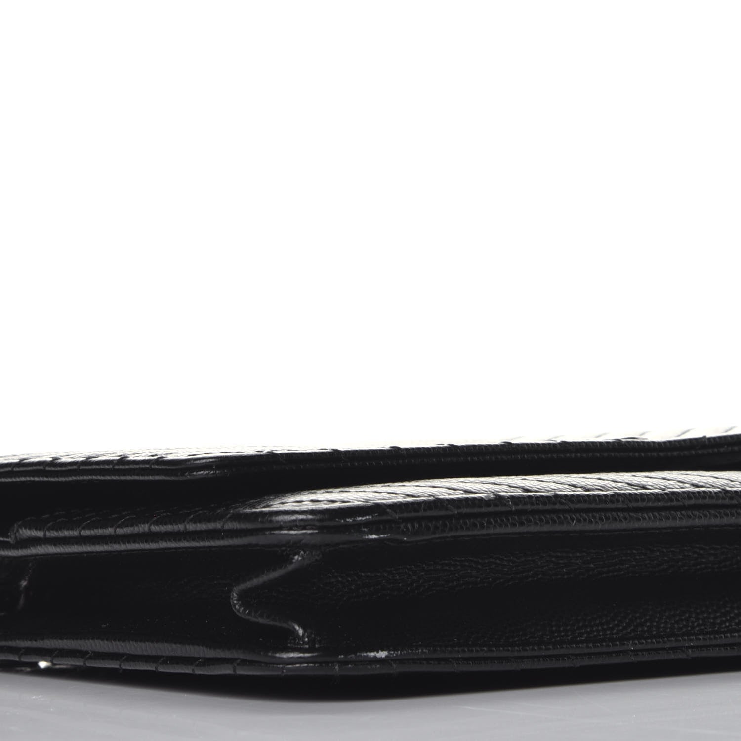 Chanel Caviar Chevron Quilted Wallet On Chain WOC Black 7 of 9