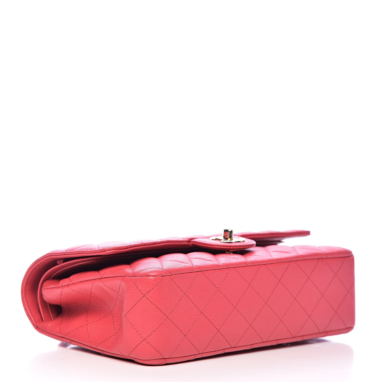 Chanel Caviar Quilted Medium Double Flap Dark Pink 4 of 10