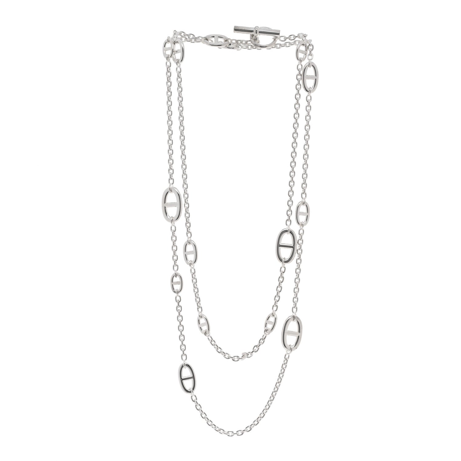 Hermes Sterling Silver Farandole Necklace 80 3 of 9