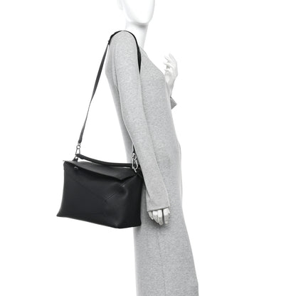 Loewe Grained Calfskin Large Puzzle Bag Black 2 of 9
