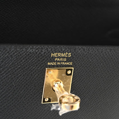 Hermes Epsom Kelly Sellier 25 Black 6 of 10