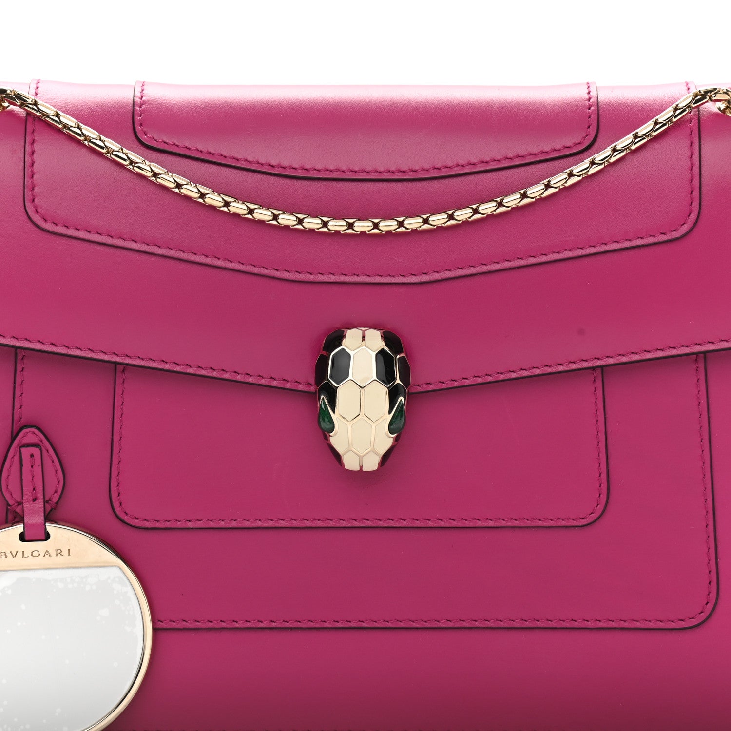 Bulgari Calfskin Serpenti Forever Crossbody Bag Plum 7 of 9