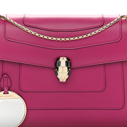 Bulgari Calfskin Serpenti Forever Crossbody Bag Plum 7 of 9