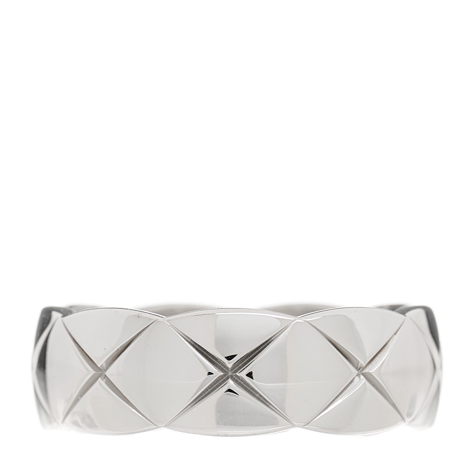 Chanel 18K White Gold Small Coco Crush Ring 56 7.5 1 of 7
