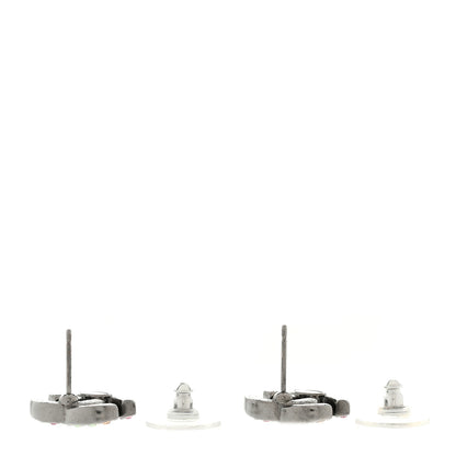 Chanel Ruthenium Crystal CC Earrings Multicolor 4 of 5