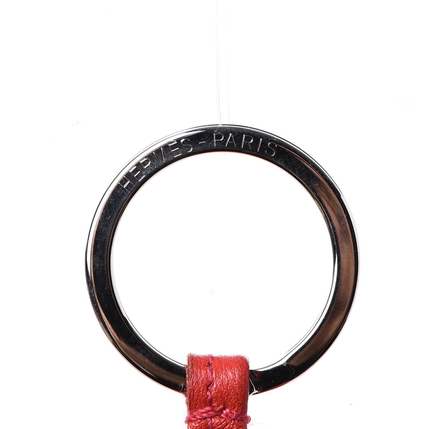 Hermes Lambskin Carmen Tassel Key Holder Rouge Indienne 3 of 6