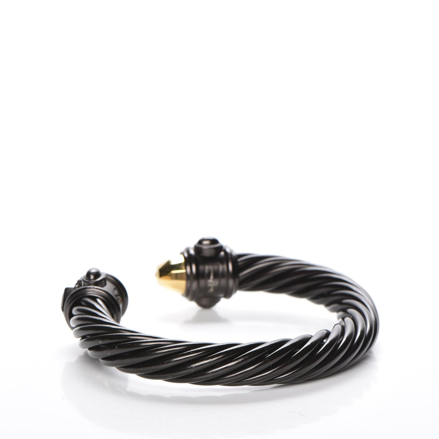 Aluminum 10mm Renaissance Cable Bracelet Black Gold