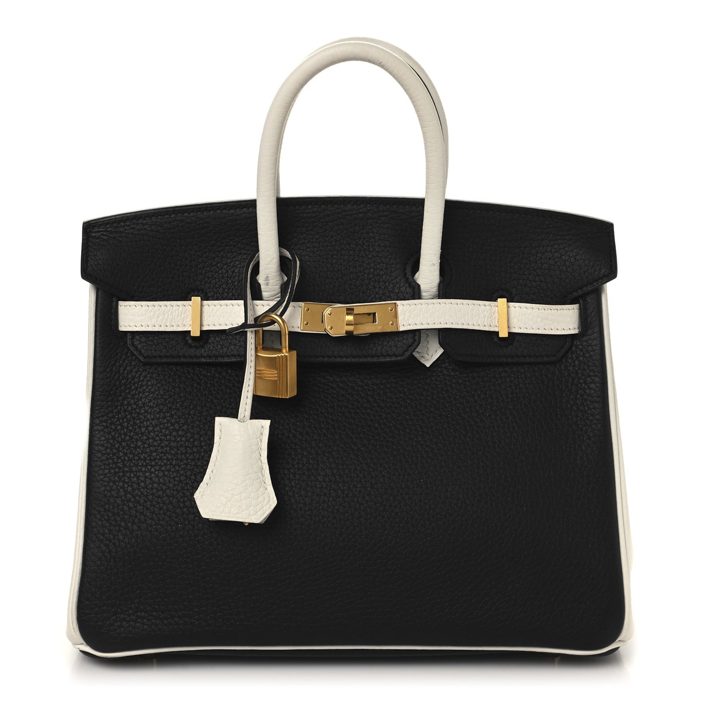Togo Horseshoe Birkin 25 Black Craie
