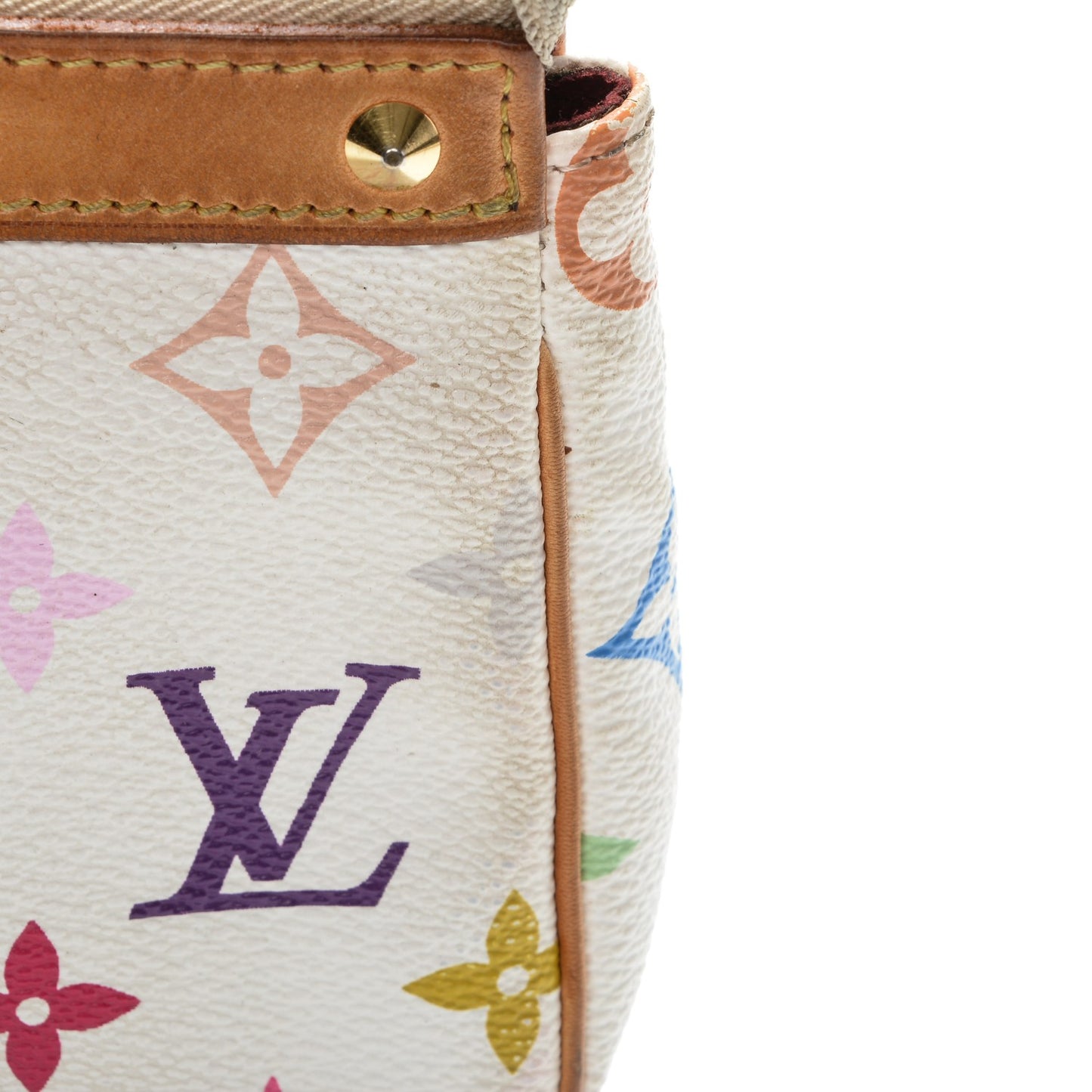 Monogram Multicolor Pochette Accessories White