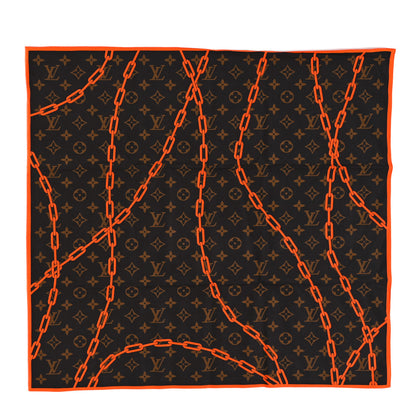Louis Vuitton Cotton Monogram Solar Ray Bandana Scarf Orange 1 of 4