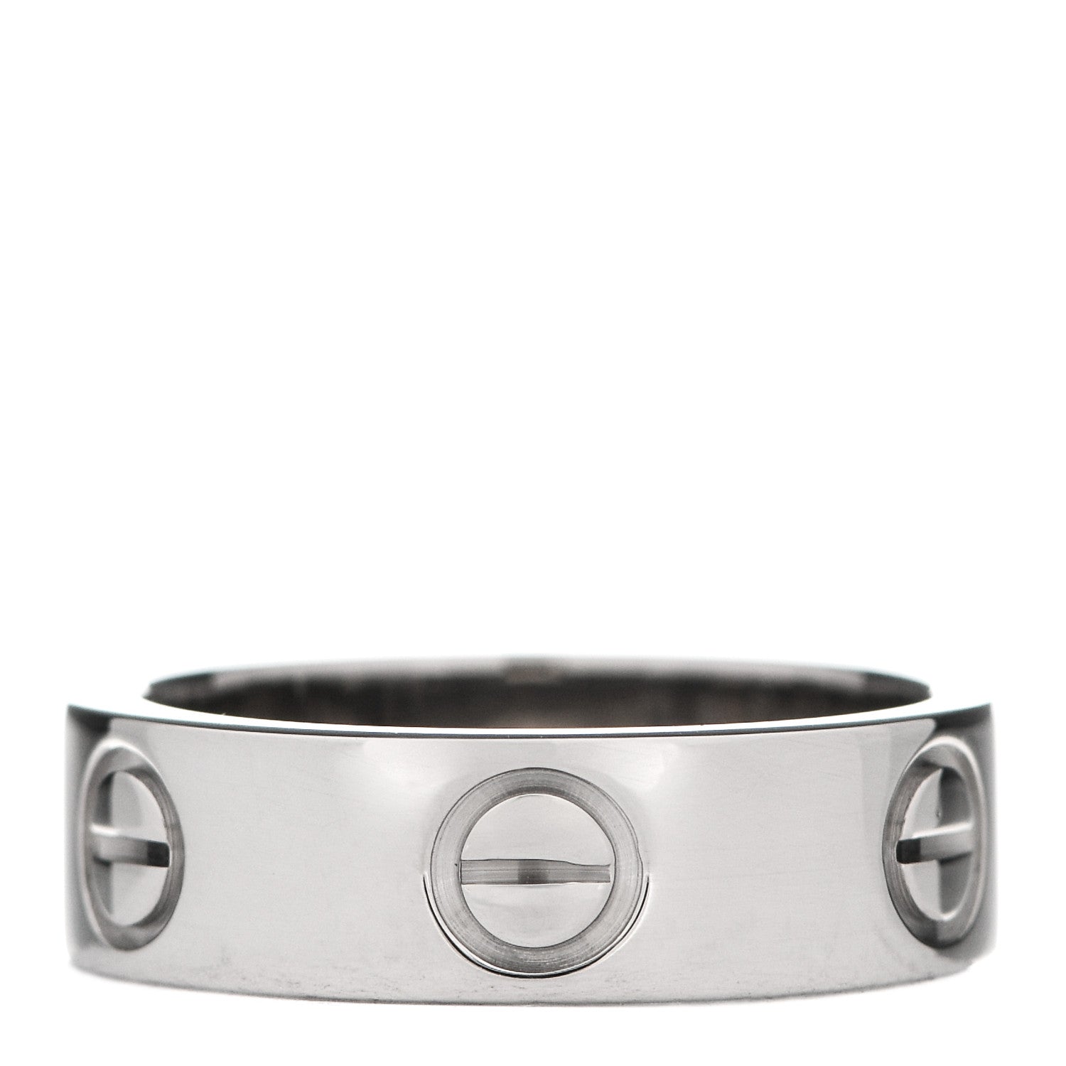 Cartier 18K White Gold 5.5mm LOVE Ring 50 5.25 1 of 6