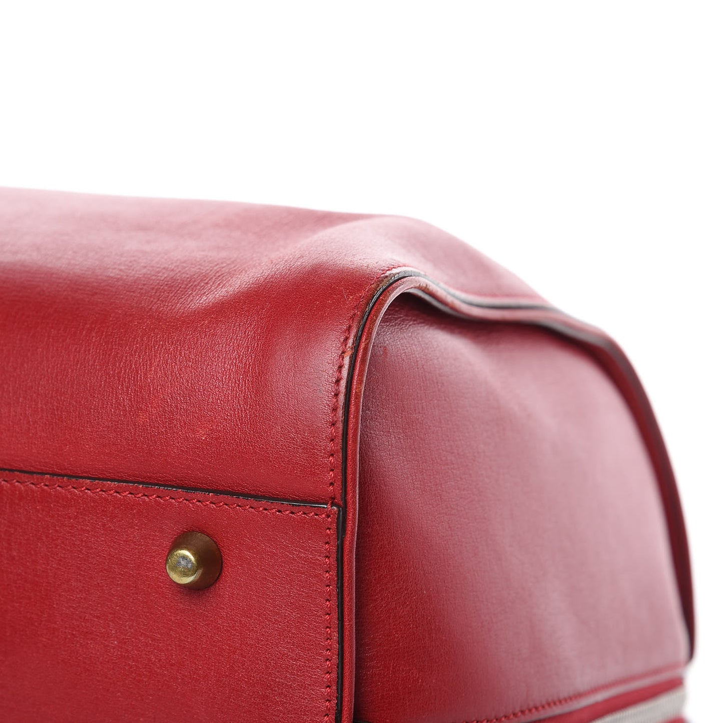 Calfskin Aurore Duffle Bag Vermillion Red