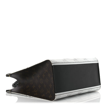 Louis Vuitton X FORNASETTI Calfskin Architettura Onthego MM Black White 4 of 9