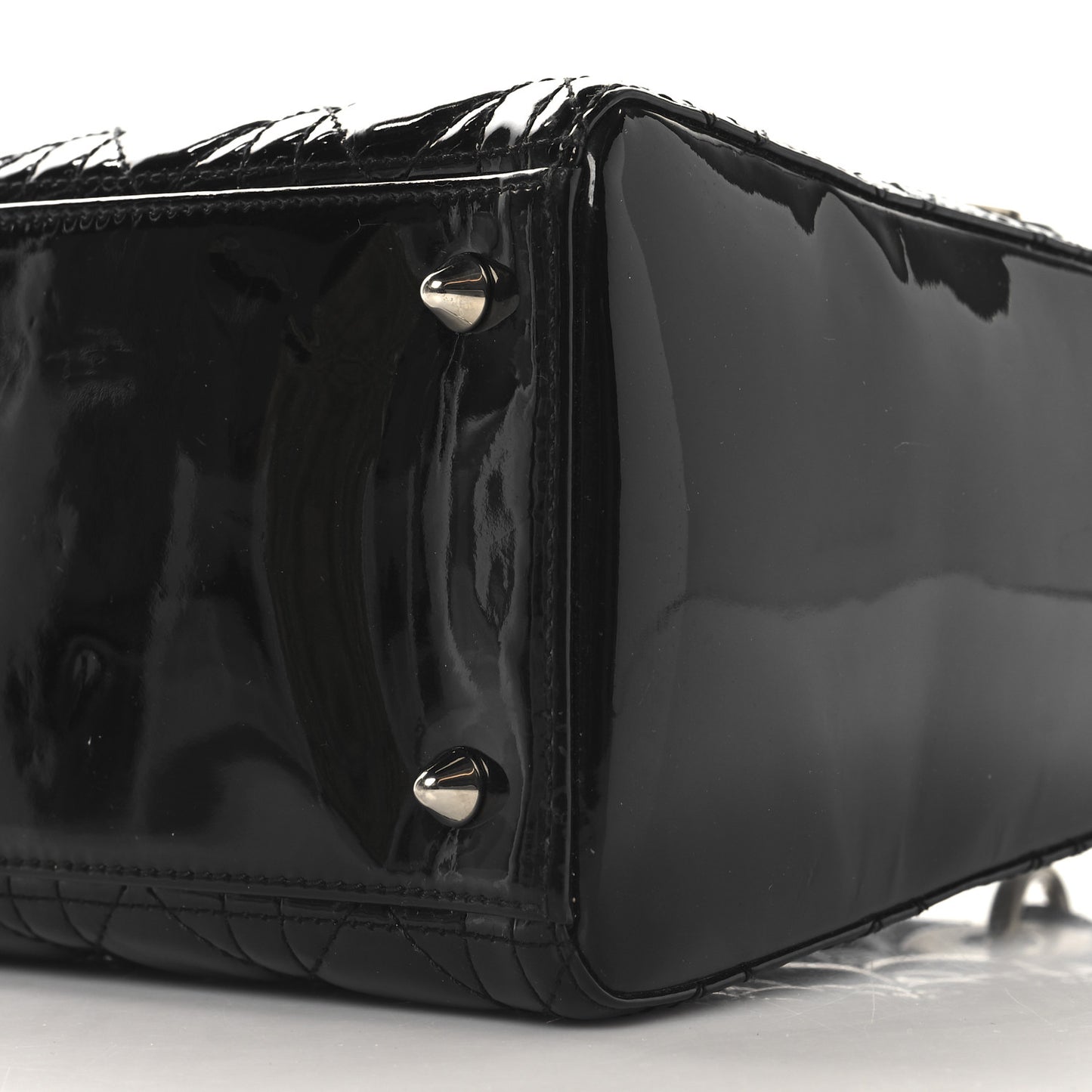 Patent Cannage Medium Lady Dior Black