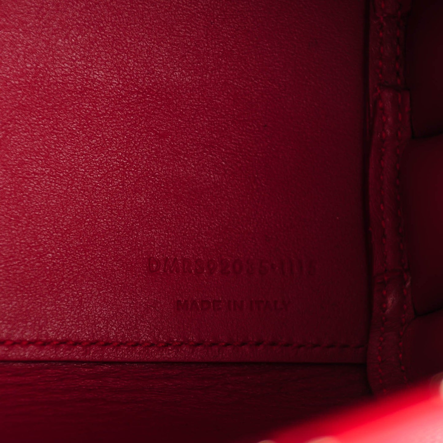 Grained Calfskin Nano Sac De Jour Lipstick Red