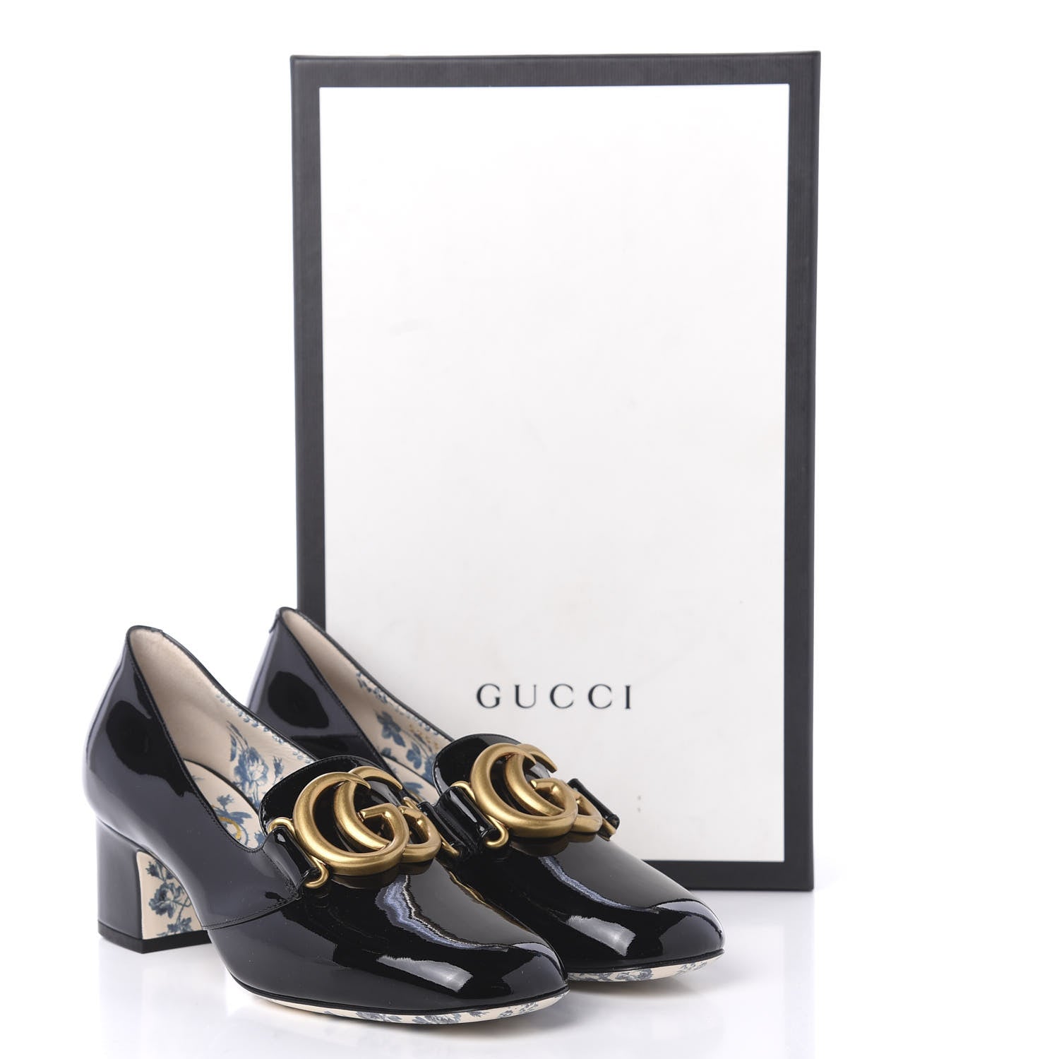 Gucci Vernice GG Victoire 55mm Loafer Pumps 35.5 Black 9 of 9