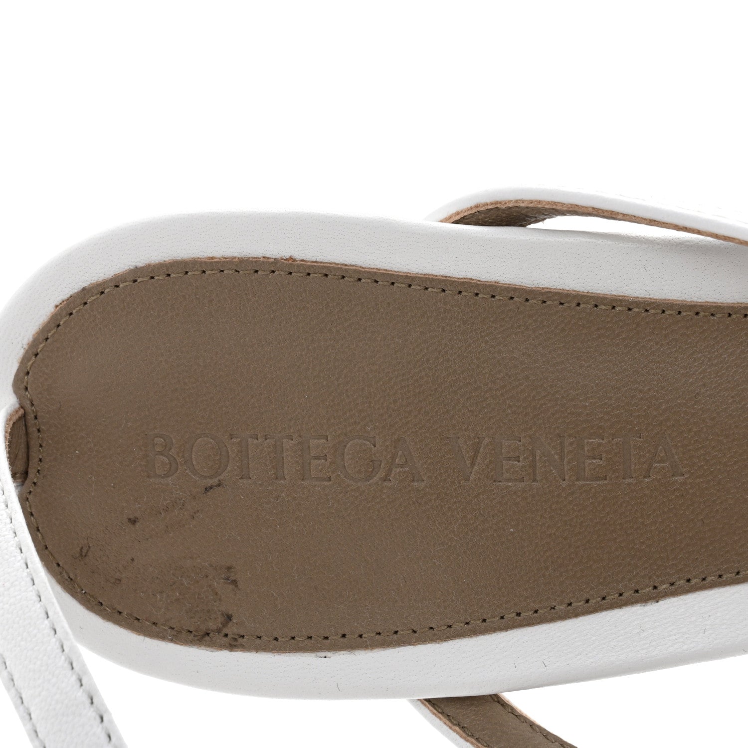 Bottega Veneta Lambskin Stretch Multi Strap 90mm Sandals 37 Optic White 7 of 8