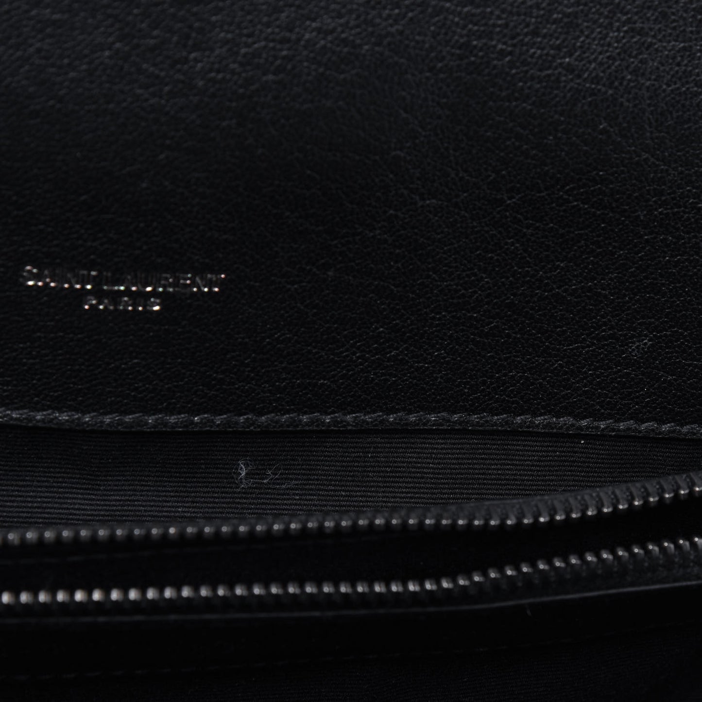 Sheepskin Matelasse Chevron Monogram Large College Satchel Black