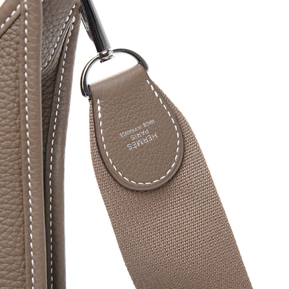 Hermes Taurillon Clemence Evelyne III PM Etoupe 6 of 9