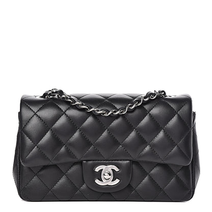 Chanel Lambskin Quilted Mini Rectangular Flap Black 1 of 11