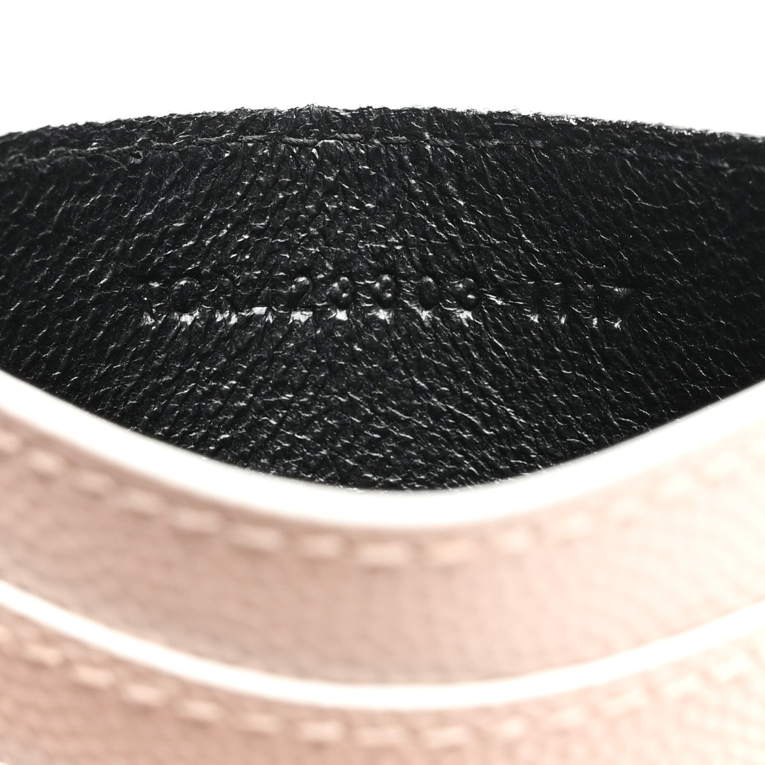 Saint Laurent Grain De Poudre Monogram Credit Card Case Rose 7 of 10