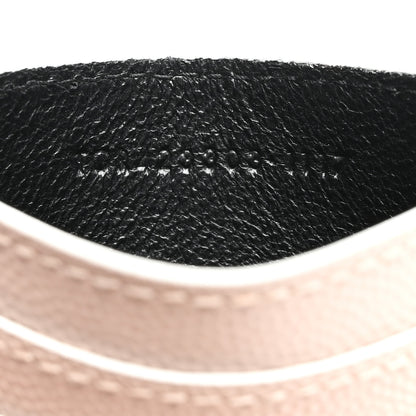 Saint Laurent Grain De Poudre Monogram Credit Card Case Rose 7 of 10