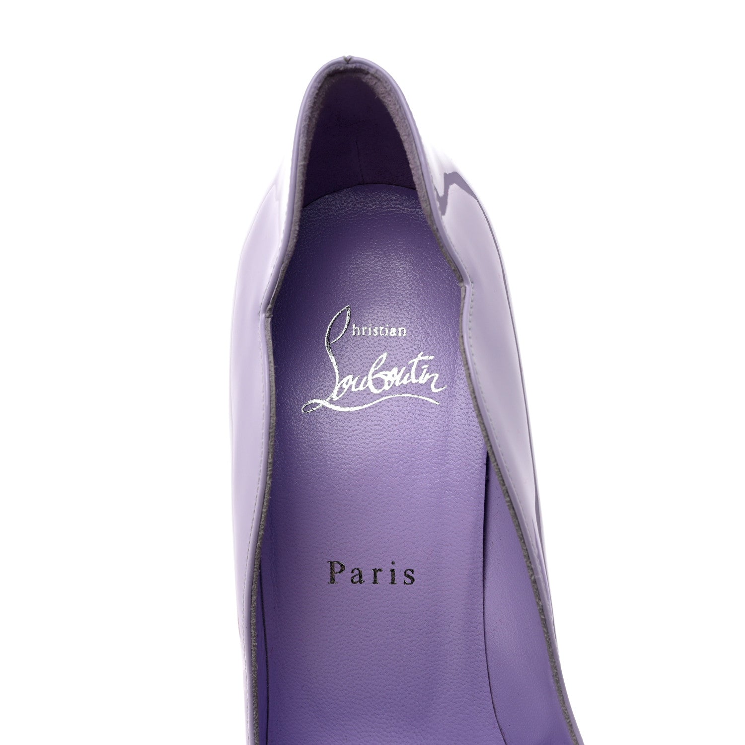 Christian Louboutin Patent Hot Chick 100 Pumps 39 Lilac Smoke 6 of 8