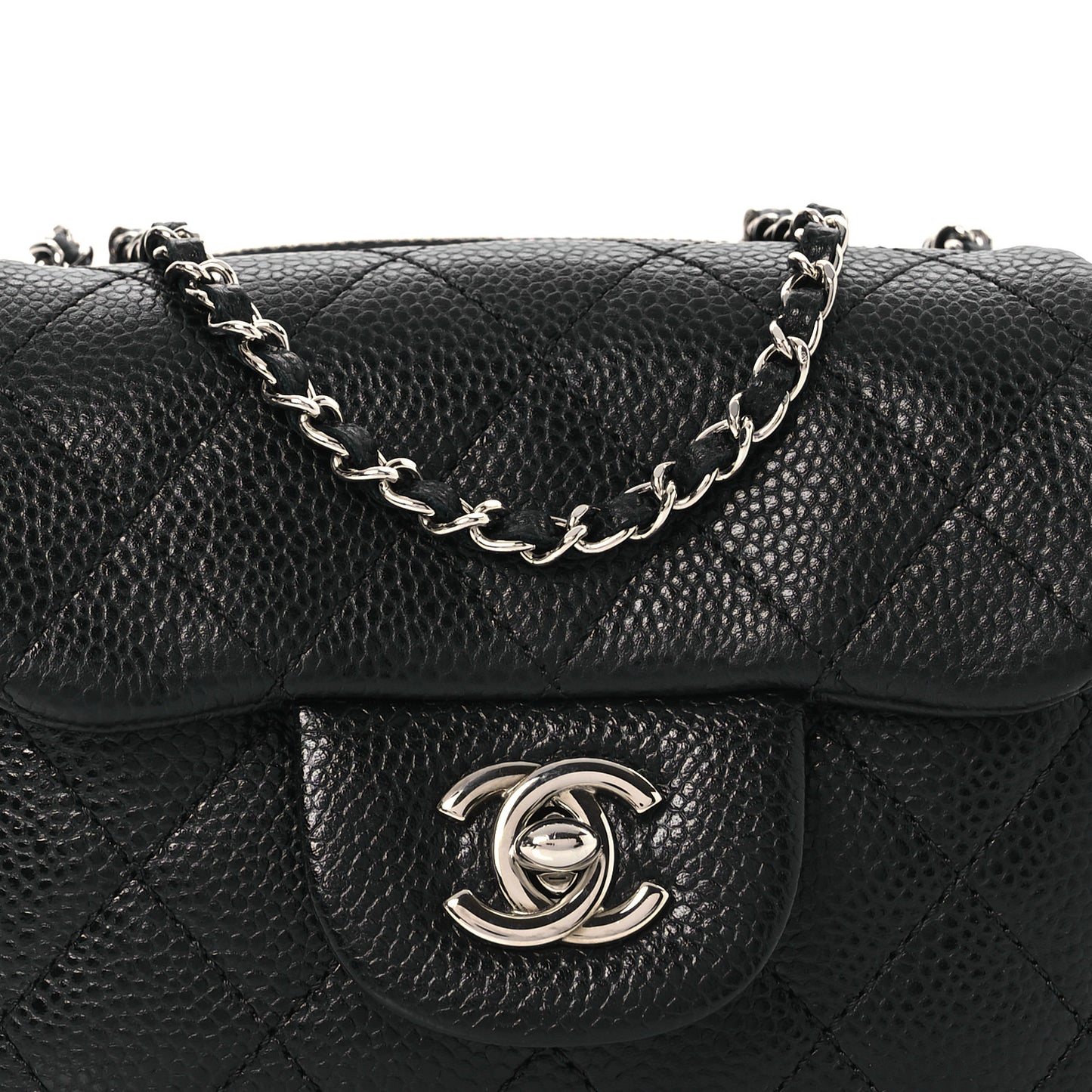Caviar Quilted New Mini Flap Black