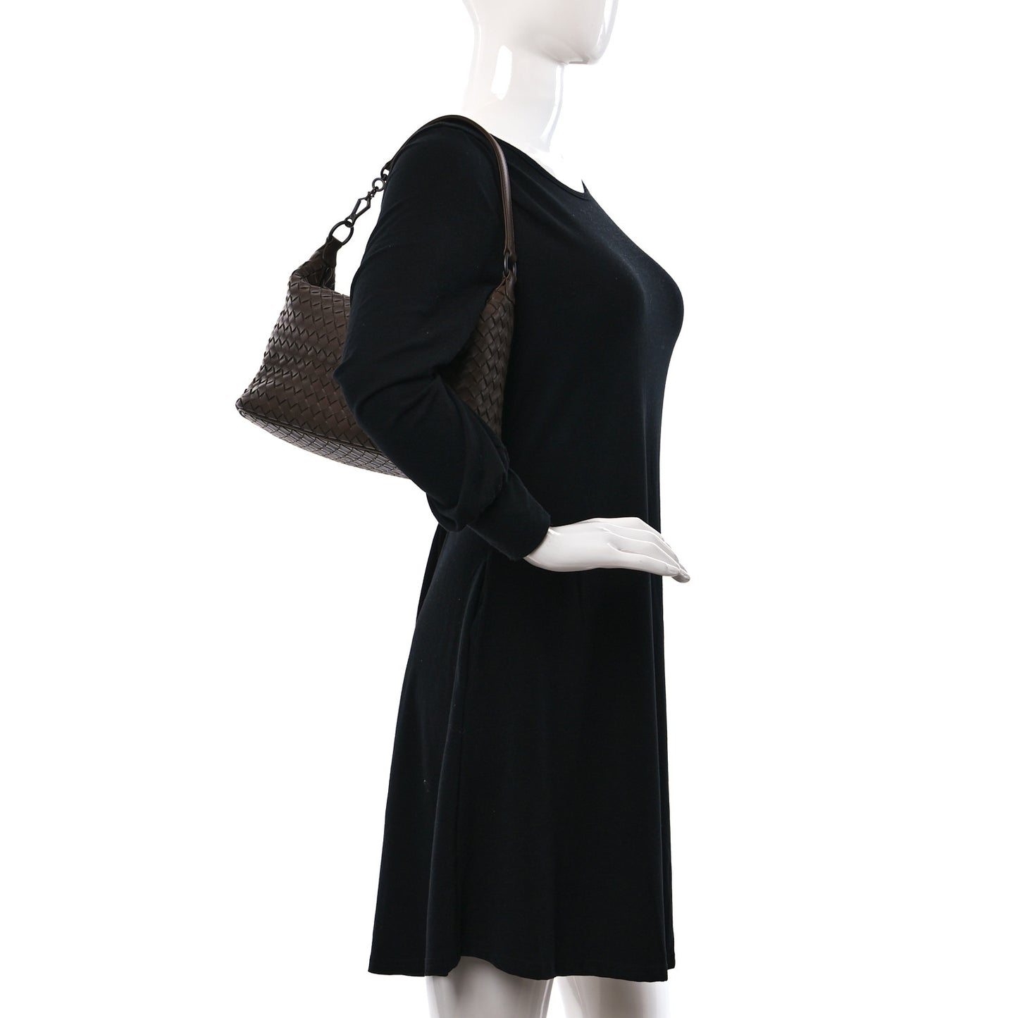 Nappa Intrecciato Small Shoulder Bag Shadow
