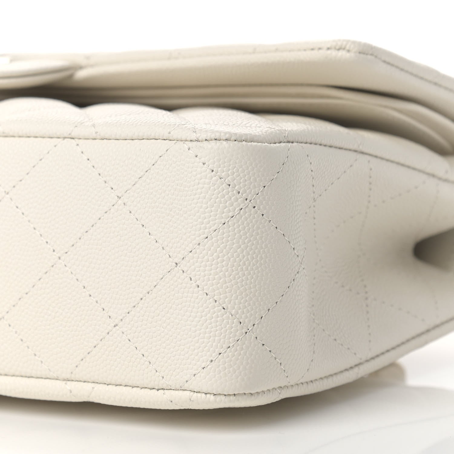 Chanel Caviar Quilted Medium Double Flap White 9 of 10